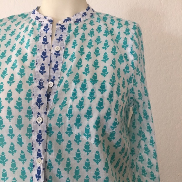 J Crew Long Sleeve Popover Size 2 - Picture 2 of 7